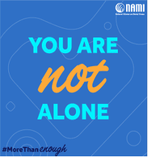 graphic with a caption reading "You Are Not Alone"