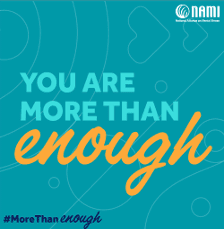 graphic with a caption reading "You Are More Than Enough"